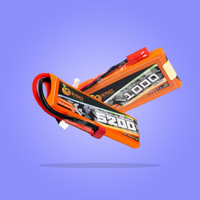 Orange Lithium Polymer (Lipo) Battery Pack