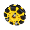 Easymech Yellow 100Mm Double Glass Fiber Omni Wheel (Bearing Type Roller) High Quality
