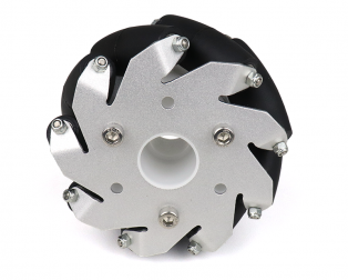 100mm Aluminium Mecanum wheels (Bearing type rollers) Right