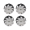 A Set Of 100Mm Aluminium Mecanum Wheels (Bearing Type Rollers) (4 Pieces)