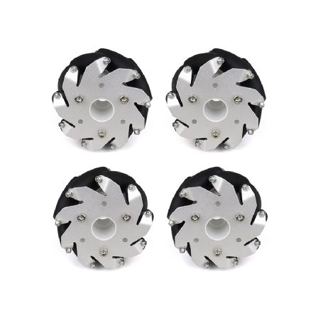 100mm Aluminium Mecanum wheels (Bush type rollers) Right,Aluminium Mecanum wheels