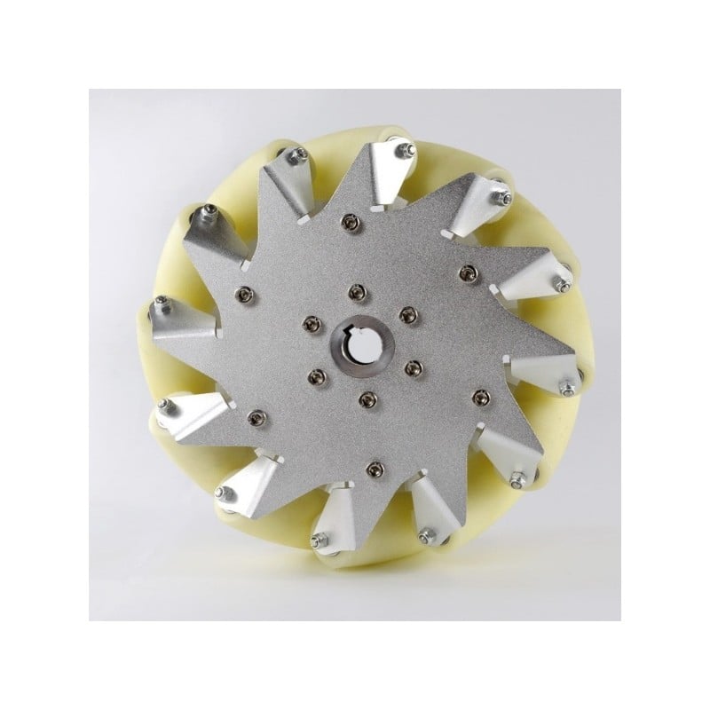 A set of 203mm Aluminium Mecanum wheels (Bearing type rollers)-(4 pcs.)