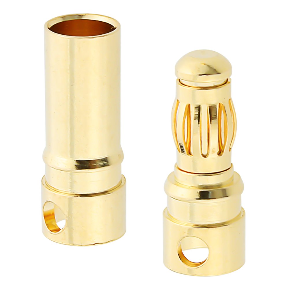Generic 4.0mm 4mm Gold Plated Bullet Tone Metal RC Banana Plug Connector Battery Motor ESC Male Female 10 Pair 