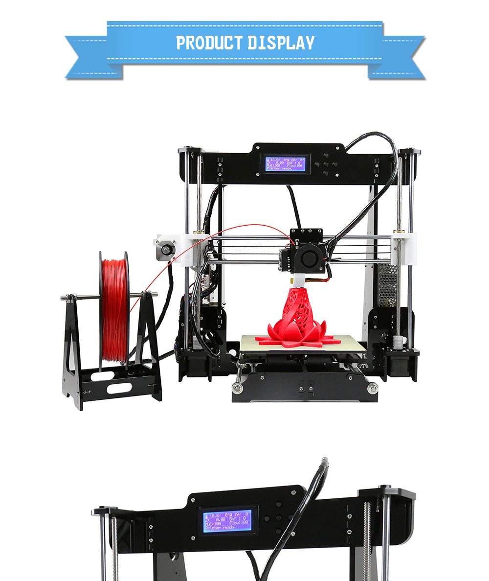 Prusa I3 5Th Gen Desktop 3D Printer Diy Kit With 2Kg Filament (Unassembled)