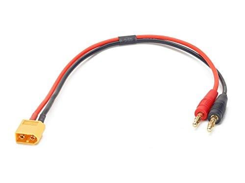 Charge Cable w Male XT60 4mm Banana plug 30cm