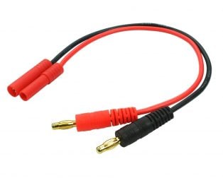 Safeconnect HXT 4MM to Banana Plug Charge Lead Adapter