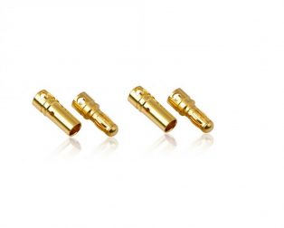 3.5mm PolyMax Gold Connectors Male/Female Pair-2 Pairs (4PC)