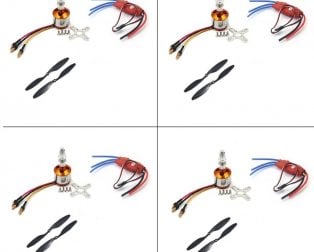 Set of 4 A2212 1400KV Brushless Motor for Drone with SimonK 30A ESC and 1045 Propeller Set