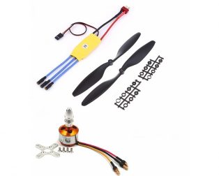 A2212 1400KV Brushless Motor for Drone with SimonK 30A ESC and 1045 Propeller Set