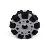 EasyMech Gray 100mm Double Glass Fiber Omni Wheel (BUSH TYPE ROLLER) High Quality