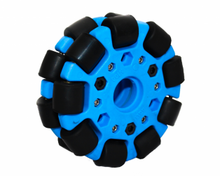 EasyMech Blue 100mm Double Glass Fiber Omni Wheel (BUSH TYPE ROLLER)