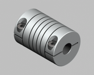 Flexible coupling OD:25mm x L:32mm Bore:6x8mm (ZRB-25x32)
