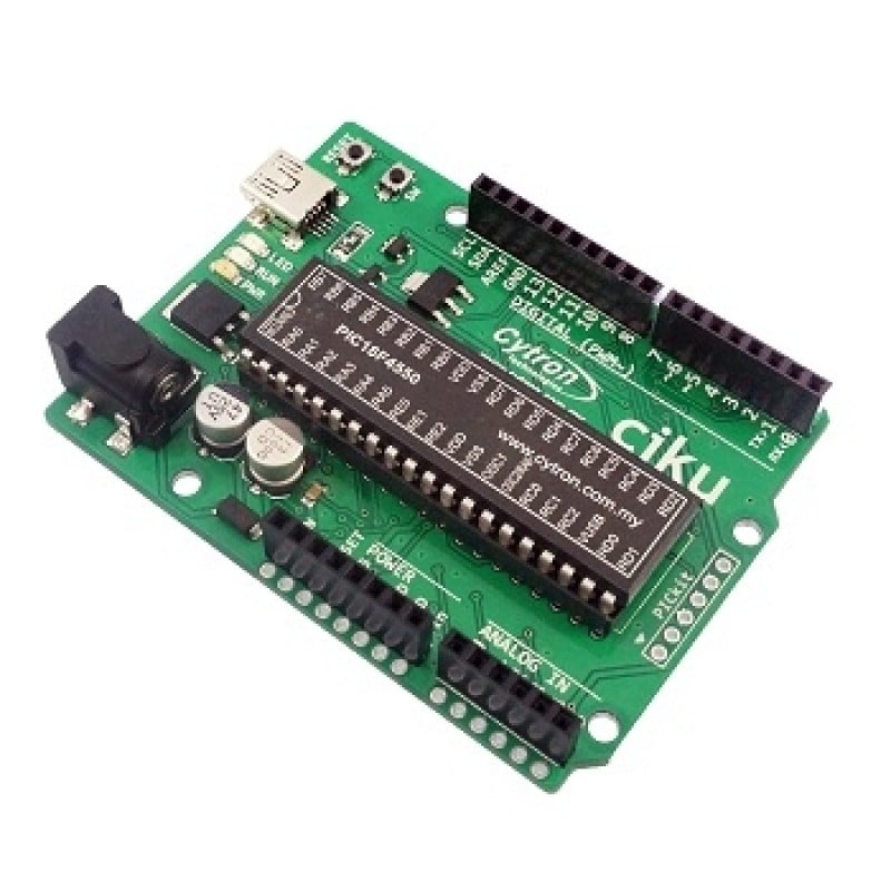CIKU PIC PIC18F4550 based Arduino form factor starter kit
