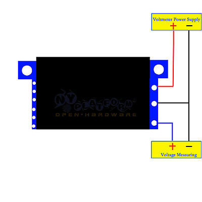 5x-Mini-DC-0-30V-3-Wire-Voltmeter-Red-LED-_1