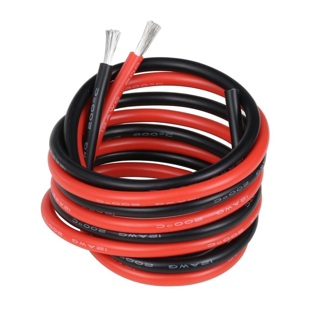 High Quality 12AWG Silicone Wire 1m (Red)