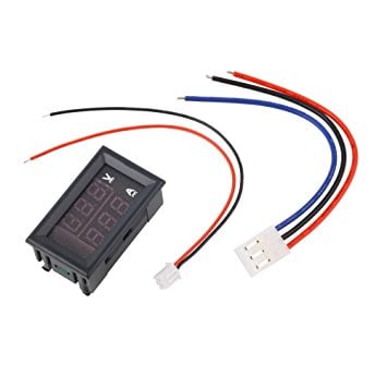 0.28&Quot; 5 Wires Red Led Digital Dual Dc 100V 100A Voltmeter Ammeter