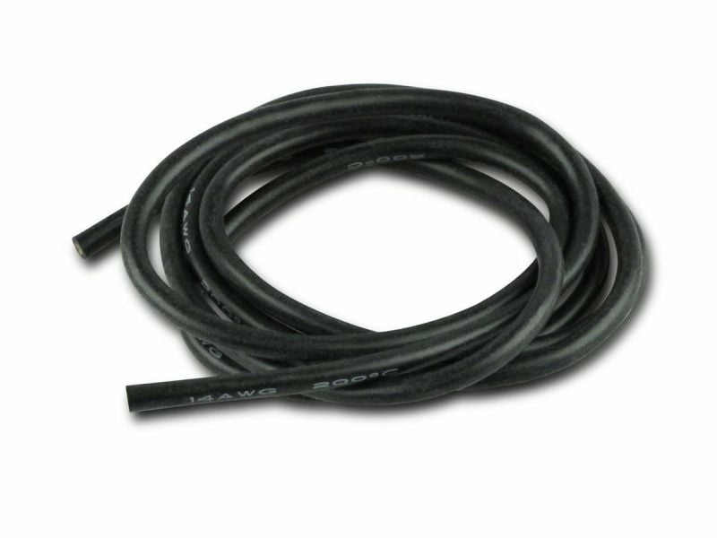 High Quality Ultra Flexible 14Awg Silicone Wire 1M (Black)