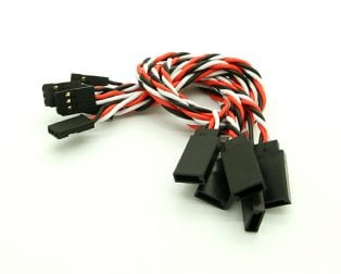20cm Futaba 22AWG Twisted Extension Wire M to F - 2pcs