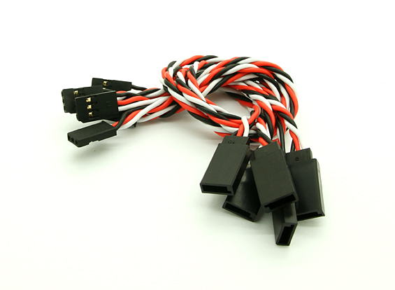 20Cm Futaba 22Awg Twisted Extension Wire M To F - 2Pcs