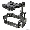 Shock Absorbing 2 Axis Brushless Gimbal Kit For Card Type Cameras - Carbon Fiber Version