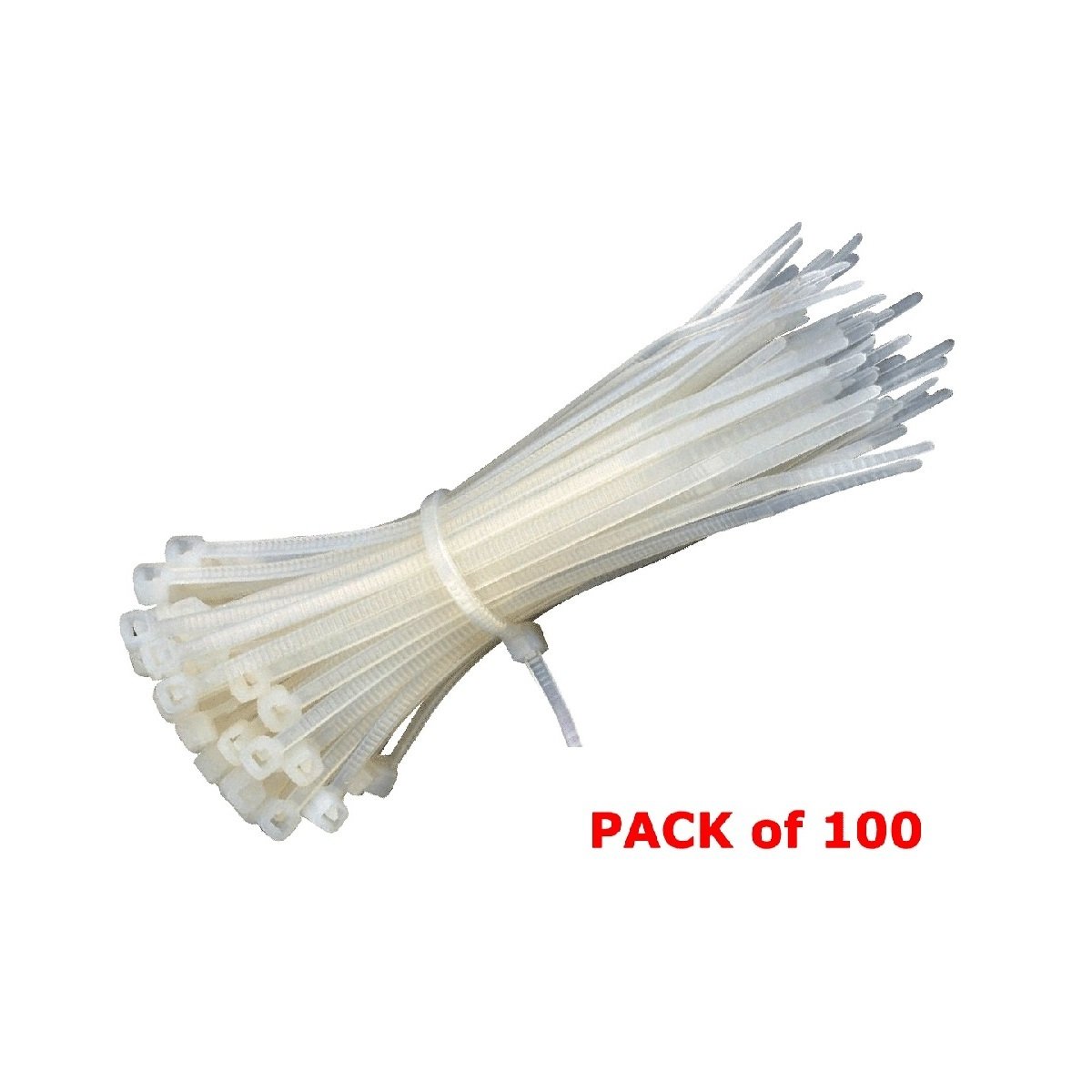 Plastic Ties 150 Mm White (100Pcs)