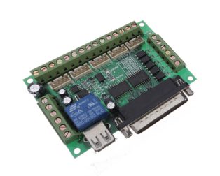 MACH3 Interface Board CNC 5 Axis with Optocoupler for Stepper Motor Driver and USB cable