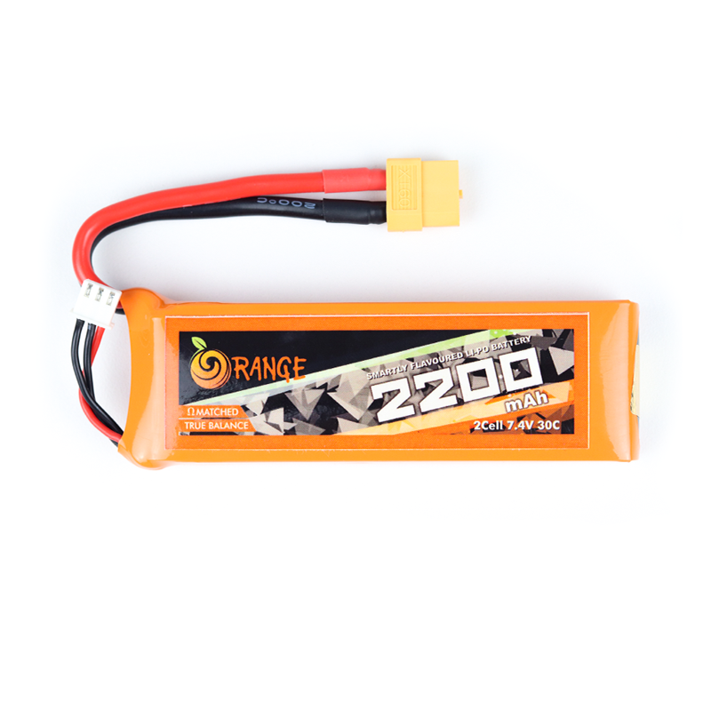Orange 2200mAh 2S 30C/60C Lithium polymer battery Pack (LiPo)
