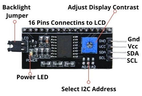 Lcd1602 Parallel Lcd Display With Iici2C Interface 3