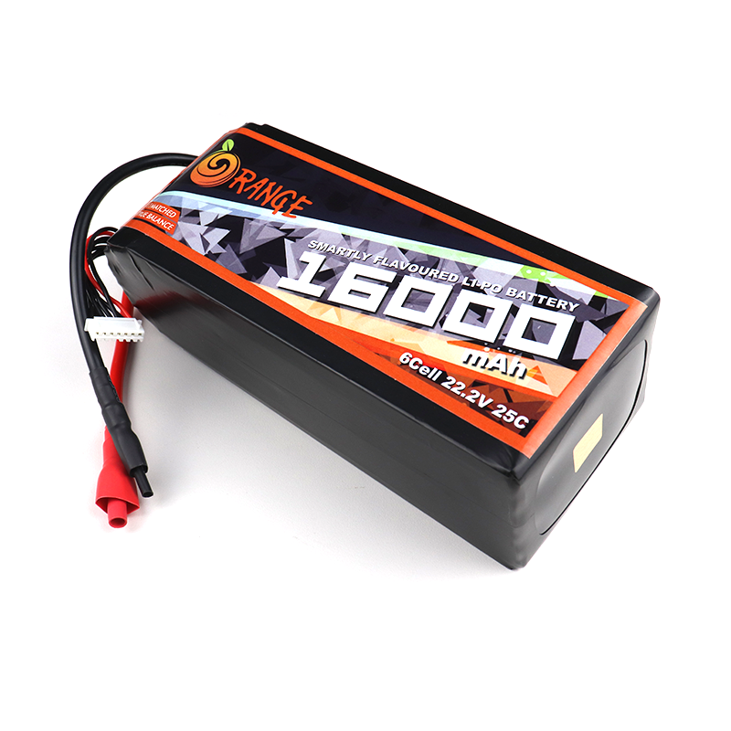 Orange 16000mAh 6S 25C/50C Lithium Polymer Battery Pack (LiPo)