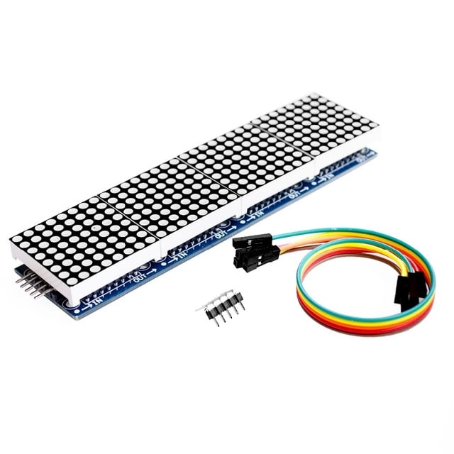 Max7219 Dot Matrix 4 In 1 Display With 5P Line Module For Arduino Micro-Controller