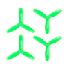 Orange Hd Propellers 5045(5X4.5) Tri Blade Bullnose Polycarbonate Green 2Cw+2Ccw-2Pairs