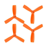 Orange Hd Propellers 5045(5X4.5) Tri Blade Bullnose Polycarbonate Orange 2Cw+2Ccw-2Pairs