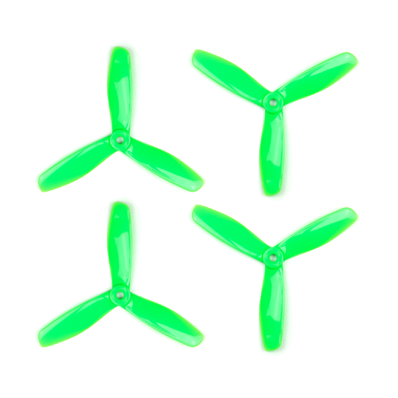 Orange Hd Propellers 6045(6X4.5) Tri Blade Bullnose Polycarbonate Green 2Cw+2Ccw-2Pairs
