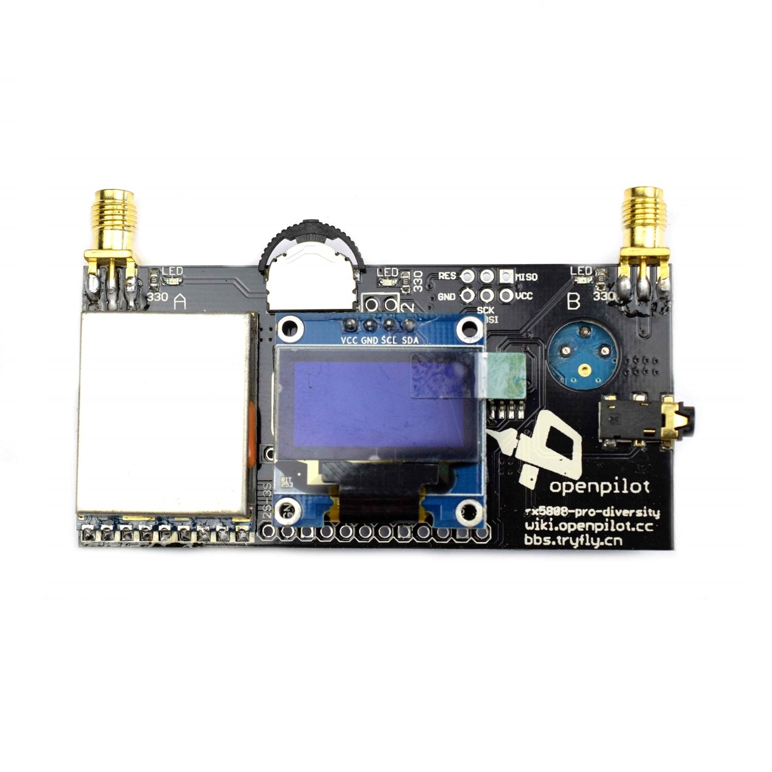 Diy Rx5808 5.8G 40Ch Diversity Fpv Receiver With Oled Display For Fpv Racer Quad