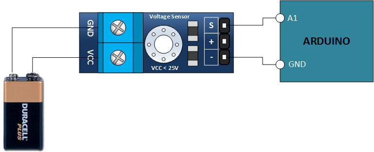 Capteur de tension DC0-25V pour Arduino (pack de 5)