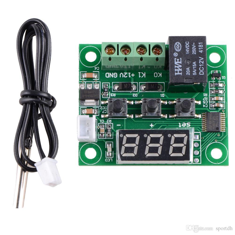 Mini 50-110°C W1209 Digital thermostat Temperature Control Switch 12V sensor HU