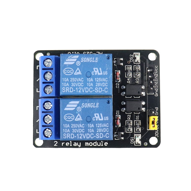 12V Dual Channel Relay Module (with Light Coupling)