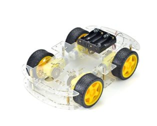 Longer version of 4 WD Double Layer Smart Car Chassis Kit