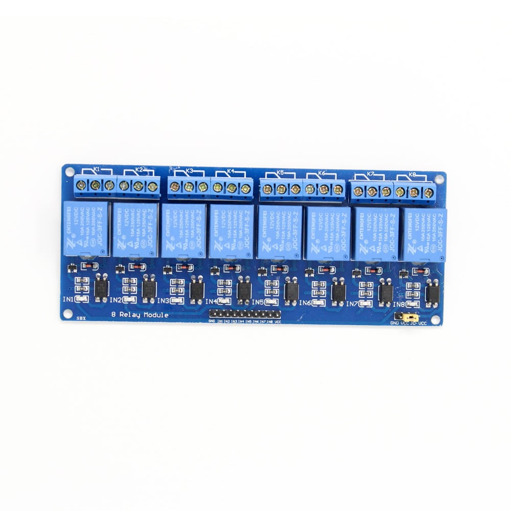 8 Road/Channel Relay Module (With Light Coupling) 12V - Robu.in