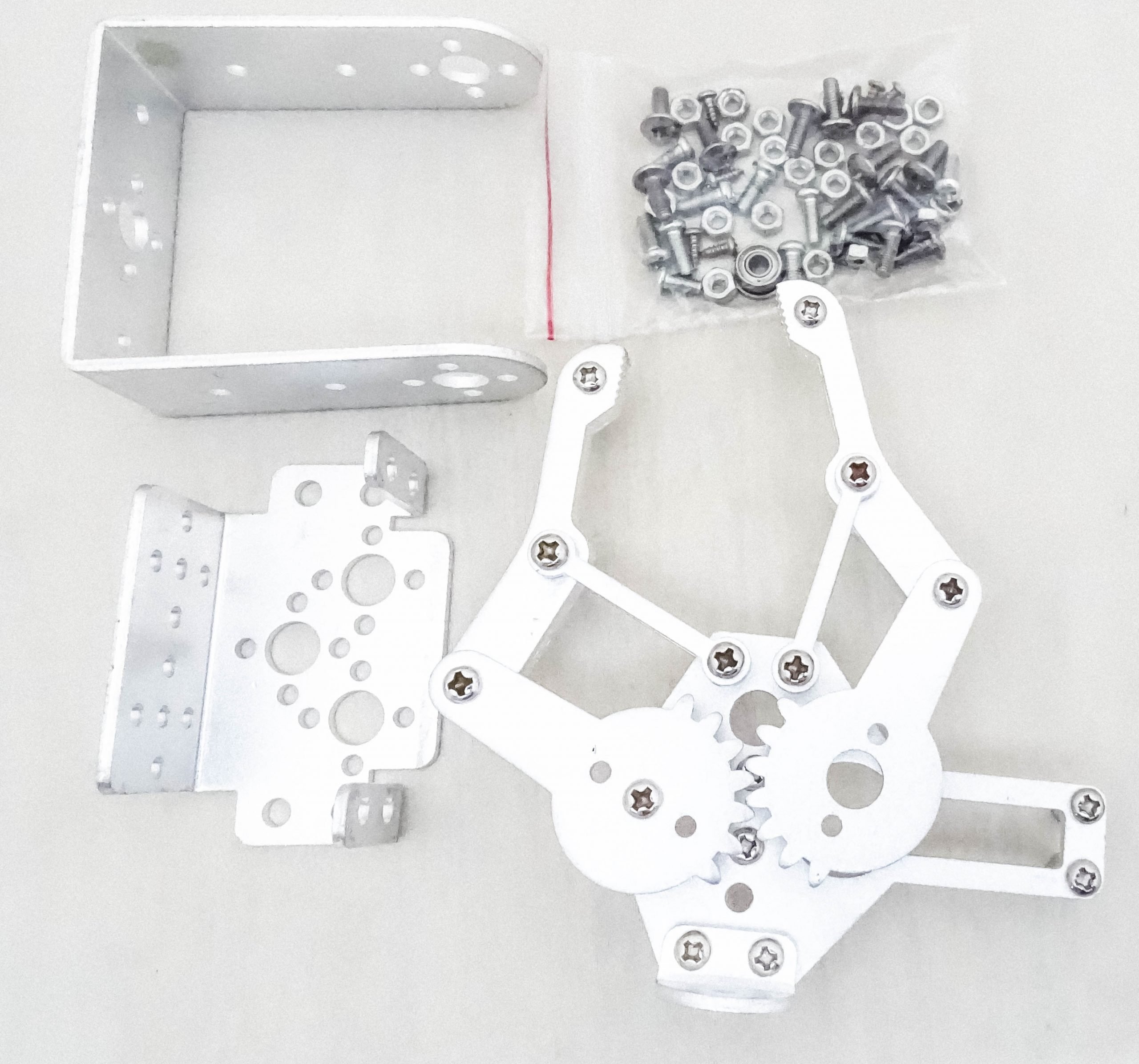 Full Set DIY 2DOF Robot Arm Manipulator Claw+2pcs Servo Brackets(Not Assembly) Kit