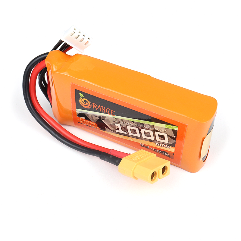 Orange 1000mAh 3S 40C/80C Lithium polymer battery Pack (LiPo)