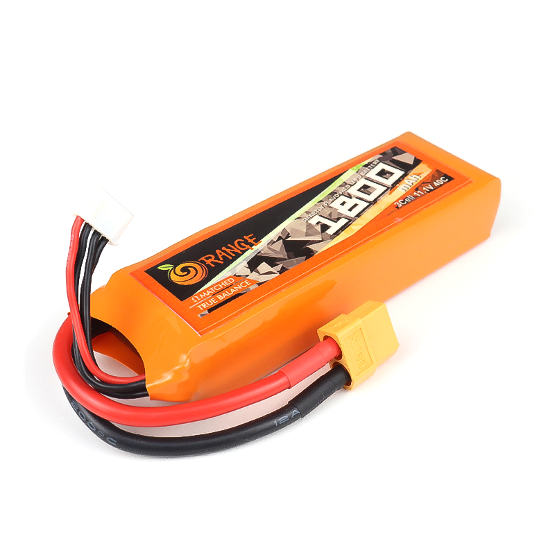 ORANGE 1800mAh 3S 40C (11.1 v) Lithium Polymer Battery Pack (LiPo)