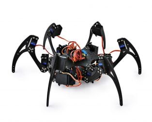 18DOF Aluminium Hexapod Spider Six 3DOF Legs Robot Frame with Servos & Servo Horn & 32CH Controller DIY