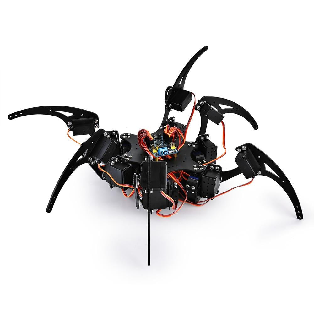 18DOF Aluminium Hexapod Spider Six 3DOF Legs Robot Frame with Servos & Servo Horn & 32CH Controller DIY