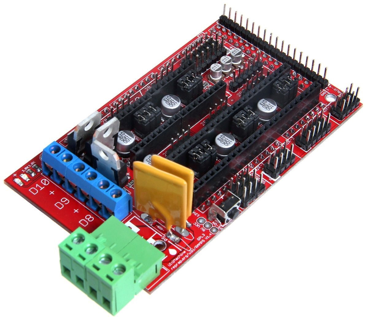 Ramps 1.4 3D Printer Controller+5Pcs Drv8825 Driver With Heat Sink Kit (Robu.in)