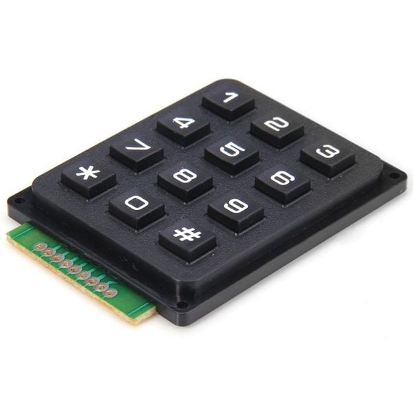 3X4 12-key Keyboard / Keypad Telephone Style - Black
