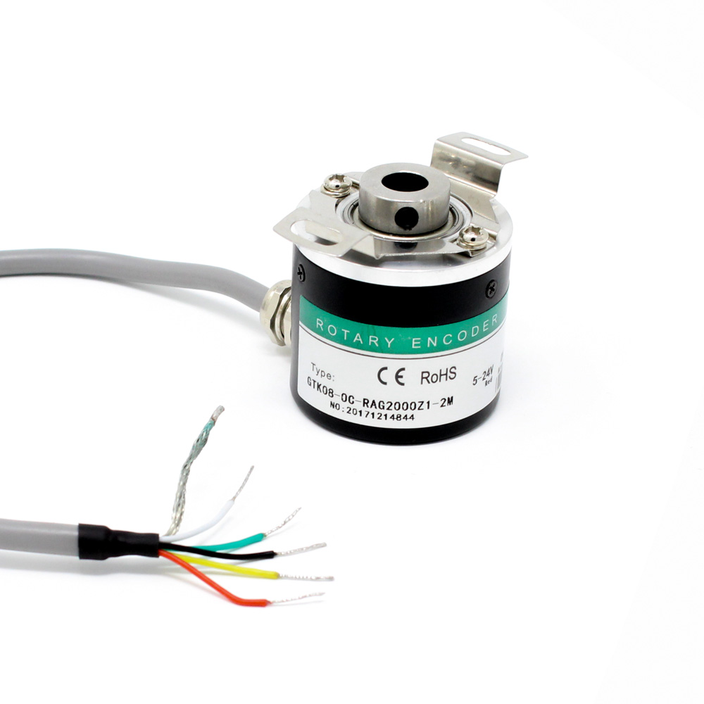 ZKP3808 2000 PPR Hollow Shaft ABZ 3-Phase 5-24V Incremental Photoelectric Rotary Encoder