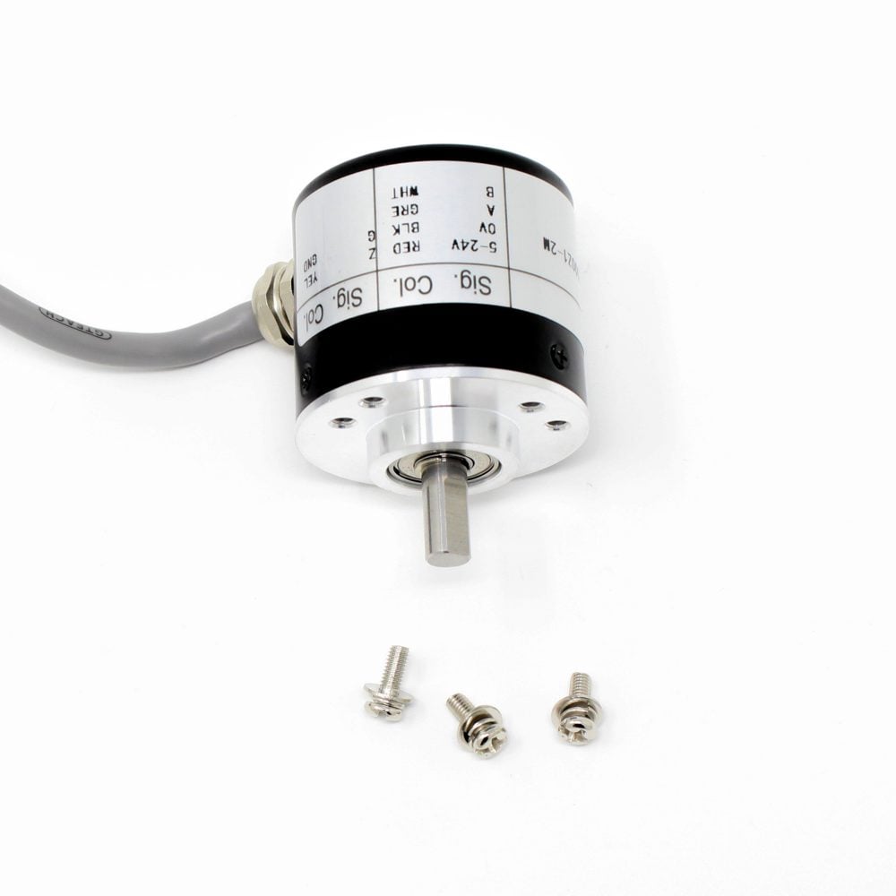Incremental Photoelectric Rotary Encoder ZSP3806 2500 PPR Solid Shaft Wire ABZ Three phase 5-24V - Robu (4)