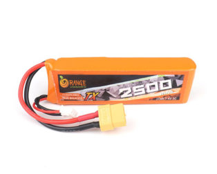 Orange 7.4V 2500mAh 2S 3C (TX) Lithium Polymer Battery Pack
