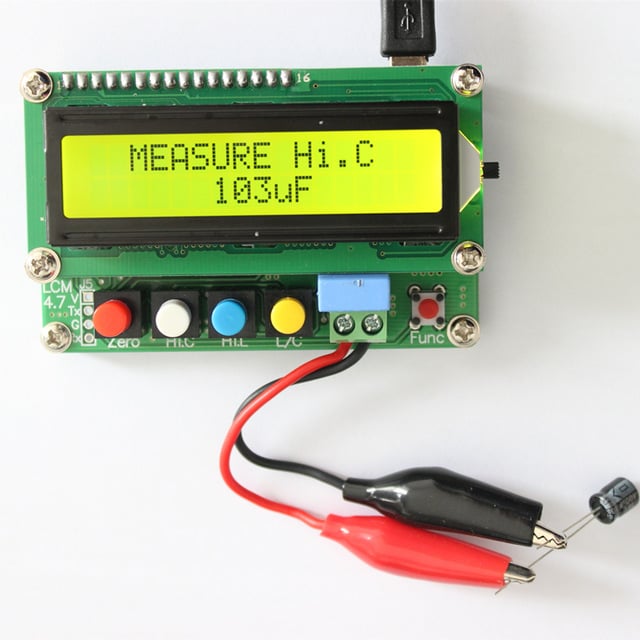 LC100A 2.5" LCD Digital High Precision Inductance/Capacitance (L/C) Meter (Robu.in)